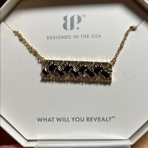 Bomb Party OG Black Onyx Cubic Zirconia Necklace - Gold Plating